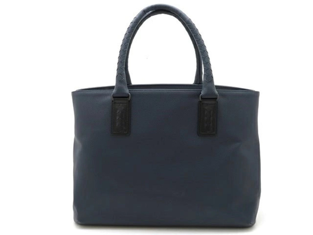 BOTTEGA VENETA Marco Polo Tote Bag Navy Blue Black Calf Leather